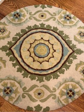 Round Rug Medallion Floral 36 inch